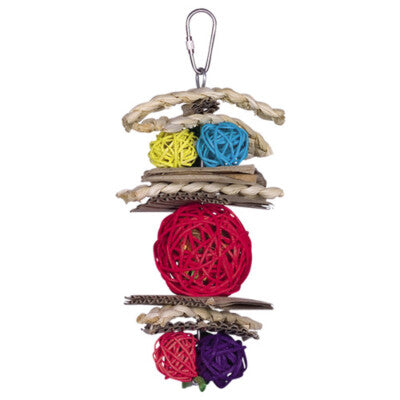 Nobby Käfigspielzeug Vogelspielzeug 22x10cm Geflechtbälle Papageien Sittiche