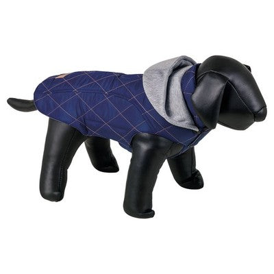 Nobby Hundemantel Savin Blau für mit Kapuze wind- und wasserabweisend Hund