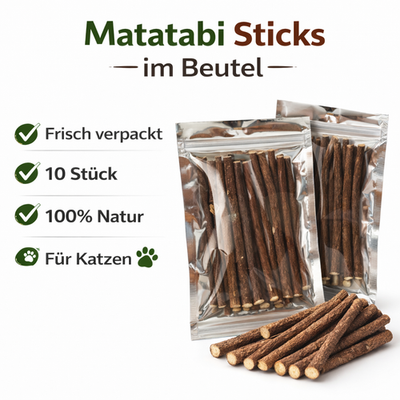 10 x original Matatabi Katzenminze Sticks Cat Nip Kausticks kauen spielen