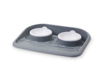 Nobby Dinner-Set Futterstation „Butler“ Kunststoff Futterbar Hund Katze Napf