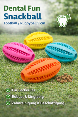 Hundespielzeug Ball Denta Fun Rugbyball, Zahnrpflege Hund,Kauspielzeug Football