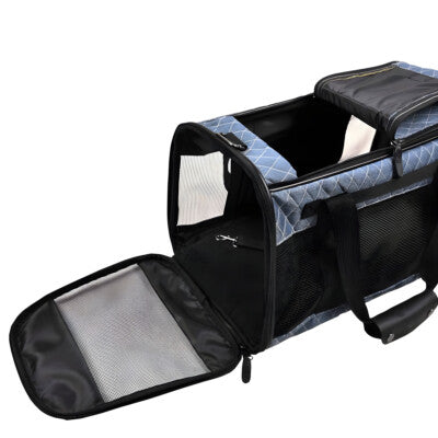 Nobby Tasche Lema blau Hund Katze bis 7kg mit Utensilienfach Tasche Transport