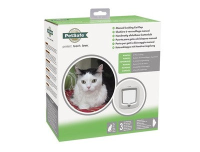 PetSafe Manual Cat Flap 4-Wege Freilauftür mit Tunnel 48mm Katzenklappe Nobby