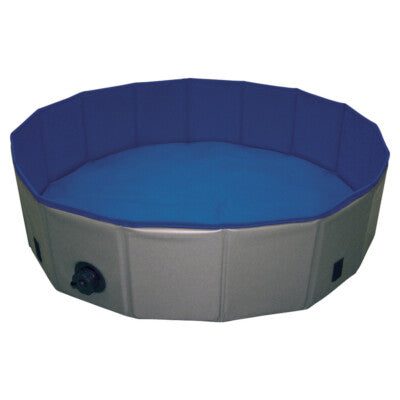 Nobby Hundepool grau/blau inkl. Abdeckung Planschbecken Swimmingpool Pool Hund