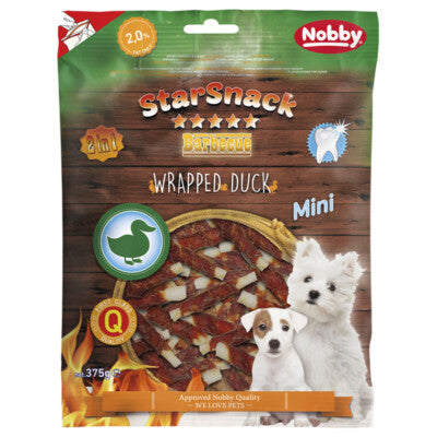 Nobby StarSnack Barbecue Mini Wrapped Duck 375g Chewing Rolls Leckerli Snack
