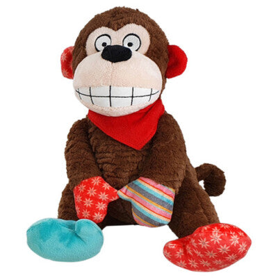 Nobby Hundespielzeug Plüsch Affe 25cm sitzend quietschend Spielzeug Hund