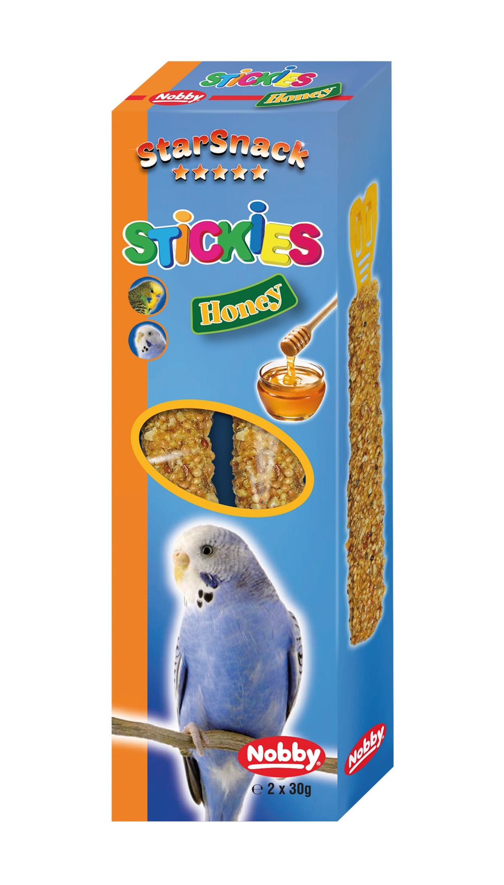 Nobby 12x Stickies Sittiche Honig Frucht Vogel Knabbersticks Vogelsnack Snack