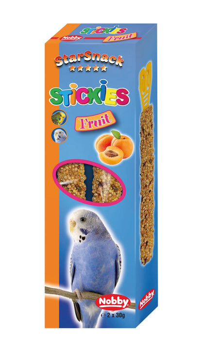 Nobby 12x Stickies Sittiche Honig Frucht Vogel Knabbersticks Vogelsnack Snack