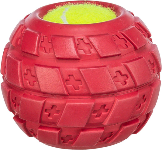 Trixie Hundespielzeug Tennisball im Reifen mit Stimme Naturgummi robust Hund
