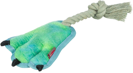 Trixie Hundespielzeug Tatze am Tau mit Stimme türkis 22cm Hund Spielzeug