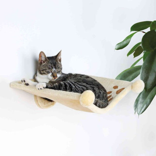 Trixie Plüschmulde zur Wandbefestigung, 42 x 41 cm Liegeplatz katze beige