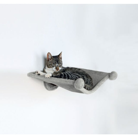 Trixie Plüschmulde zur Wandbefestigung, 42 x 41 cm Liegeplatz katze grau