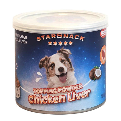 Nobby Hunde Topping Powder Puder mit Hähnchenleber Geschmack 100g Leckerli Snack
