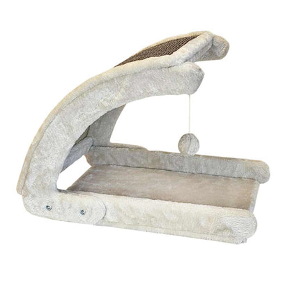 Nobby Kratzbrett Curvy 50x30x36cm für Katzen Sisal Plüsch Kratzmatte