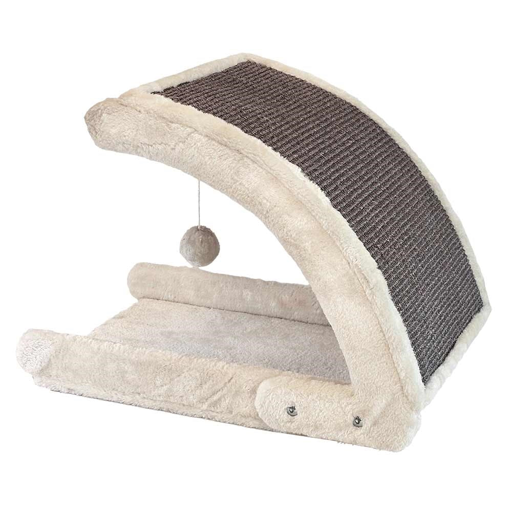 Nobby Kratzbrett Curvy 50x30x36cm für Katzen Sisal Plüsch Kratzmatte