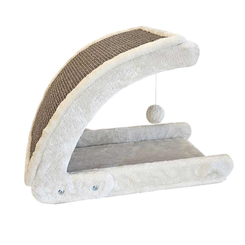 Nobby Kratzbrett Curvy 50x30x36cm für Katzen Sisal Plüsch Kratzmatte