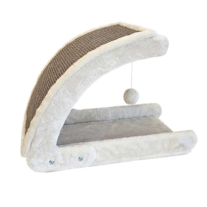 Nobby Kratzbrett Curvy 50x30x36cm für Katzen Sisal Plüsch Kratzmatte