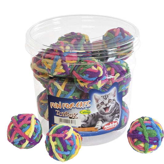 Nobby Katzenspielzeug Wollball mit Katzenminze und Rassel Ball Katze Spielzeug