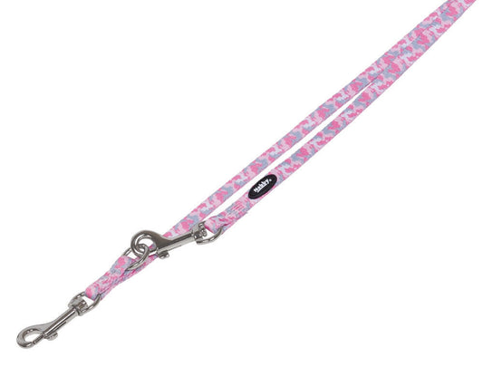 Nobby Führleine  Camouflage  rosa L: 200 cm, B: 10 mm Hund Dog Leine