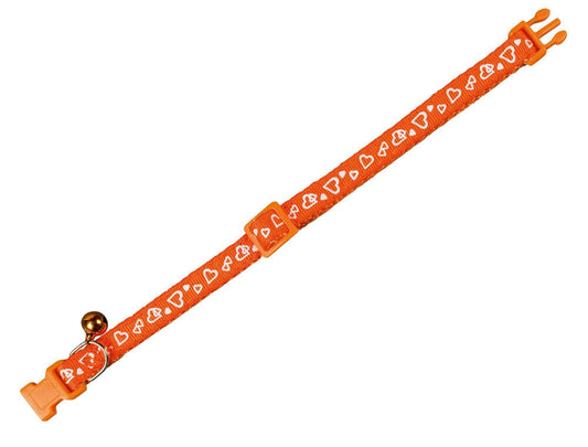 Nobby Katzenhalsband Herz Katze Cat Halsband Nylon   orange