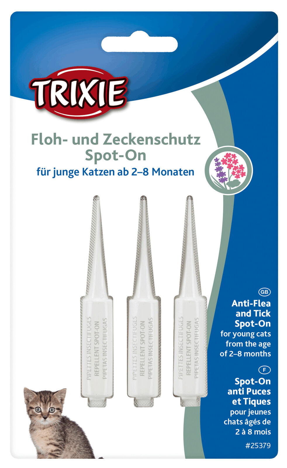 Spot On Floh Zeckenschutz Flöhe Zecken Fliegen Milben Katze klein 2-8 Mon TRIXIE