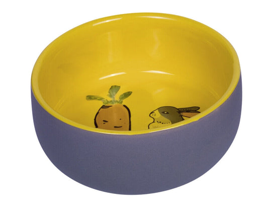 Nobby  Nager Keramik Napf "Carrot Plus"grau/gelb   11cm x 4,5 cm