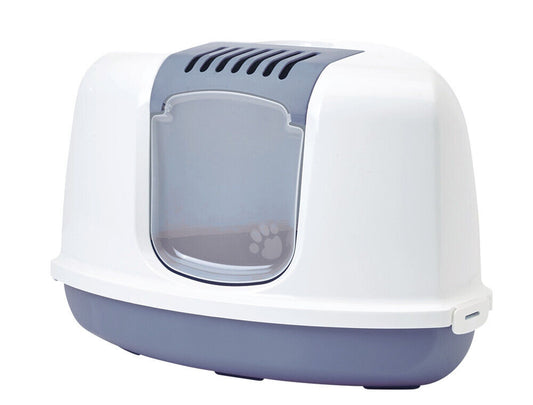 Nobby  Katzentoilette NESTOR CORNER blau-weiss 58,5 x 45,5 x 40 cm Katze Cat WC