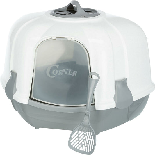 Trixie Ecktoilette Maro mit Haube  Katzenklo Katzentoilette Grau