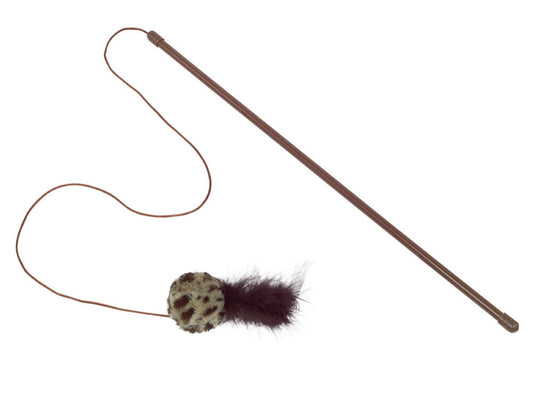 Nobby  Angel mit Rasselball mit Federn Stab 45 cm; Ball 5 cm Katze Spielzeug
