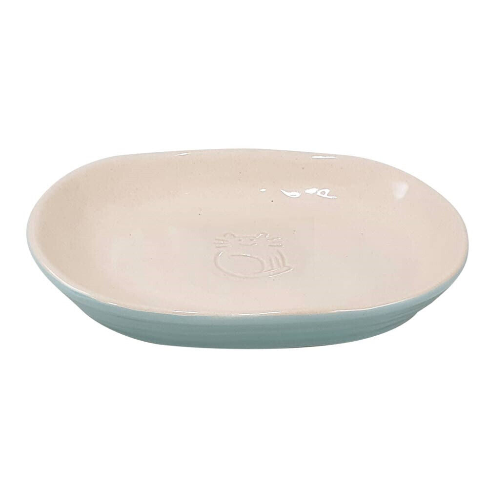 Nobby  Katzen Keramik Schale "Jada"mint/creme; 16 x 12 x 2,5 cm, 0,10 l