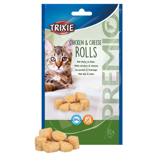 Trixie Premio Chicken & Cheese Rolls 50 g Katze Leckerlie Snack