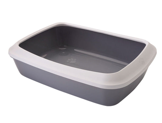 Nobby  Katzentoilette mit Rand Iriz grau 50 x 36,5 x 11,5 cm Katze Cat WC