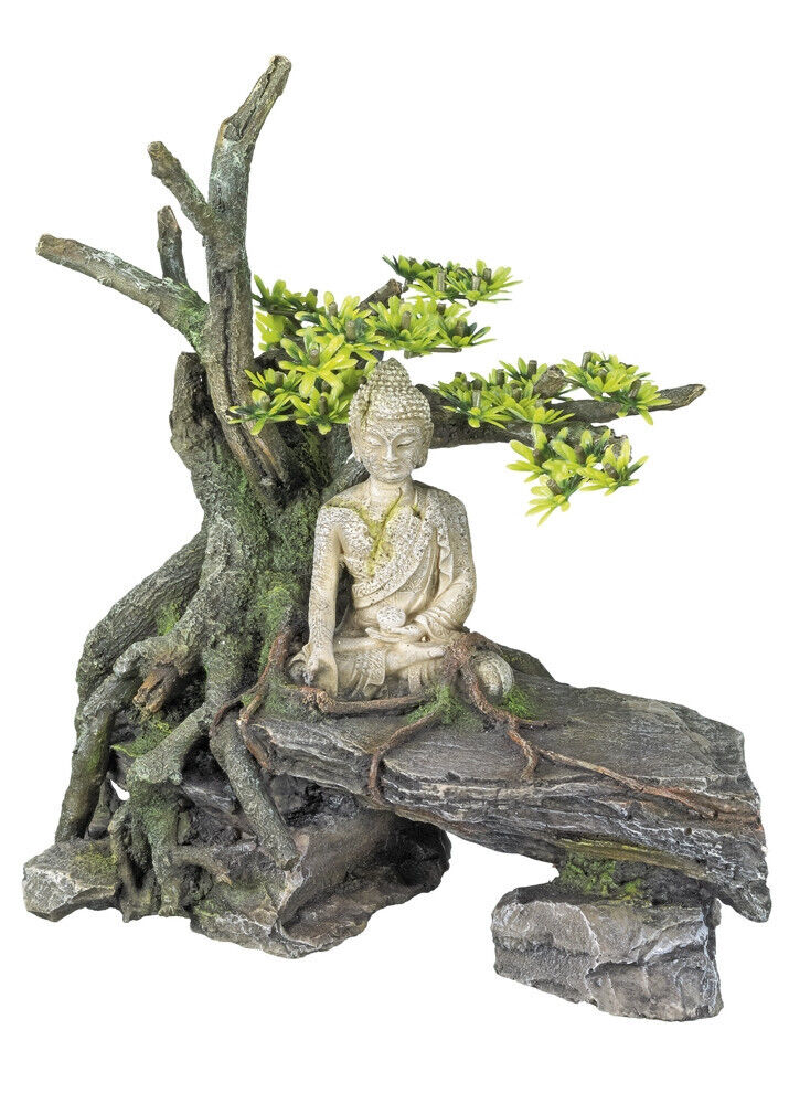 Nobby  Aqua Ornaments "BUDDHA MIT BAUM"26,7 x 15,0 x 27,3 cm Aquarium Fisch Deko