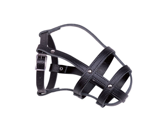 Nobby  Leder Maulkorb schwarz; Groesse 2; 23/31 cm Hund Dog Ledermaulkorb
