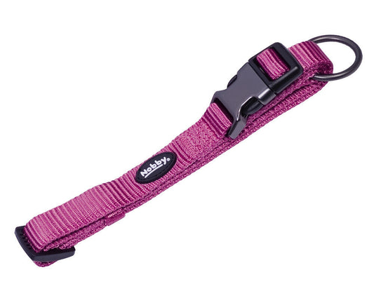 Nobby Halsband "Classic Comfort"  Hund Dog Nylon himbeere; L: 50-65 cm; B: 25 mm