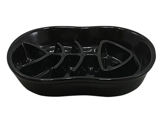 Nobby  Anti-Schling-Napf "Fish"schwarz 22,5 x 17 x 4 cm, 0,5 l