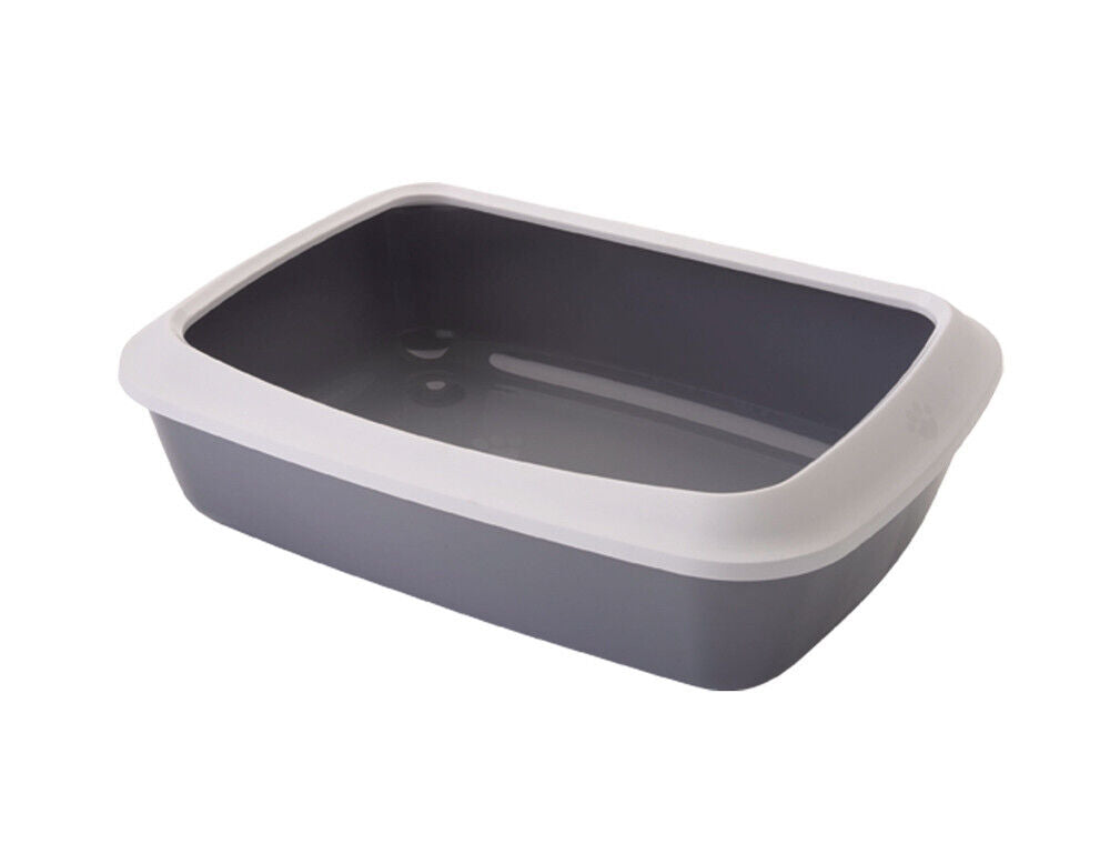 Nobby  Katzentoilette mit Rand Iriz grau 42 x 30,5 x 10 cm Katze Cat WC