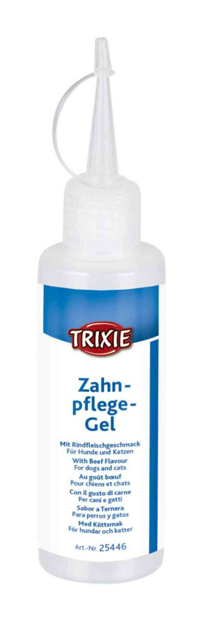 Trixie Hunde Katze Zahnpflegeset Zahnpasta Zahnbürste Gel Spar Wasser Cream*