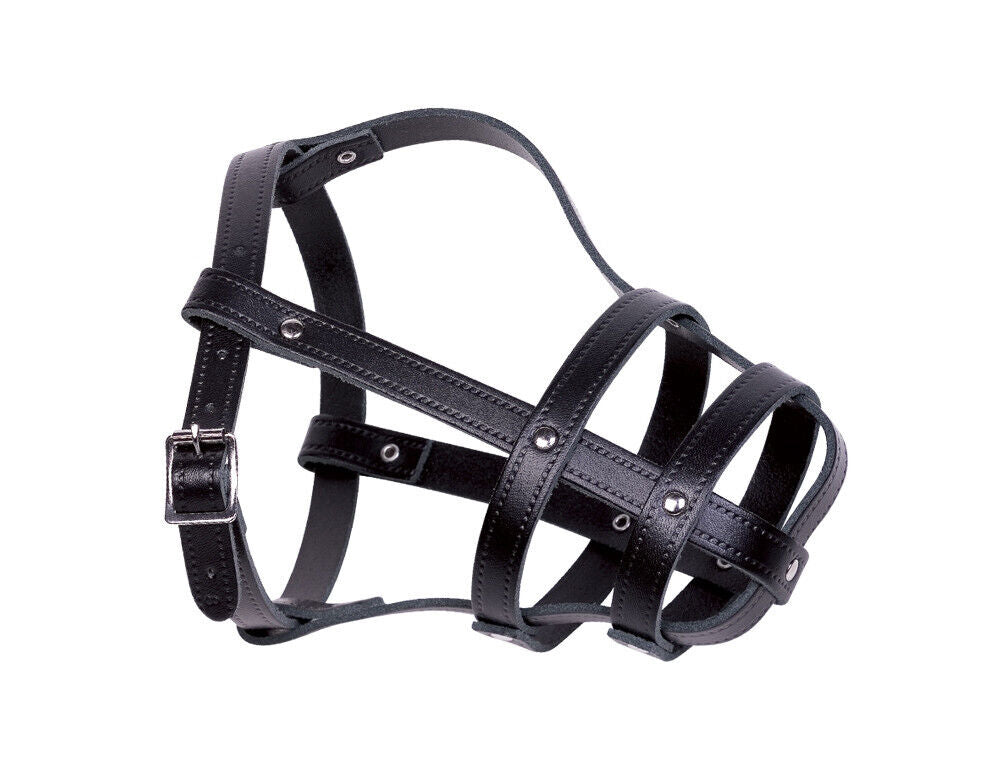 Nobby  Leder Maulkorbschwarz; Groesse 8; 37/48 cm Hund Dog Ledermaulkorb