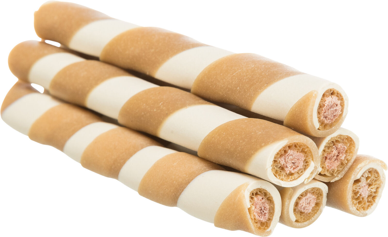 100 Stück x gefüllte Kaurollen  Huhn Hundesnack Leckerli 10 cm  - 17 g je stück