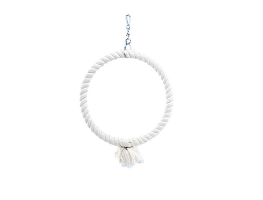 Nobby  Cage Toy, Kletterring aus Baumwolleweiss klein; 24 cm Sittiche Papageien
