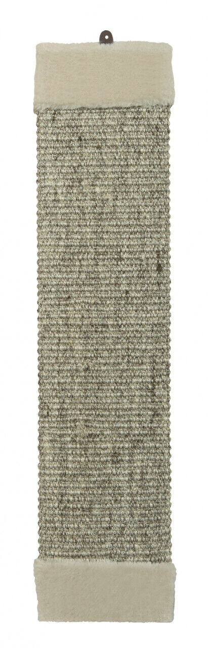 Nobby  Kratzbrett mit Plueschgrau 61 x 15 cm Katze Brett