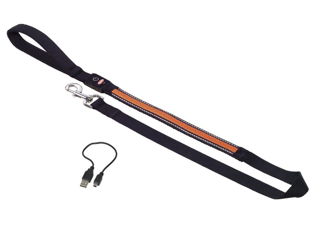 Nobby LED USB Flash Mesh Norweger-Leine 120cm / 25mm Rot Grün Blau Orange