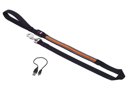 Nobby LED USB Flash Mesh Norweger-Leine 120cm / 25mm Rot Grün Blau Orange