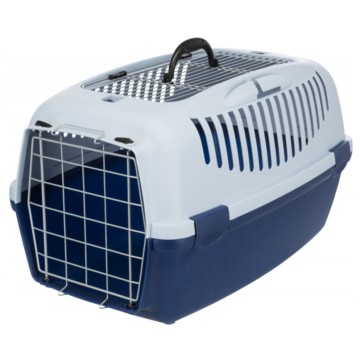 Trixie Transportbox Capri 3 Open Top dunkelblau/hellblau für Hunde Katzen