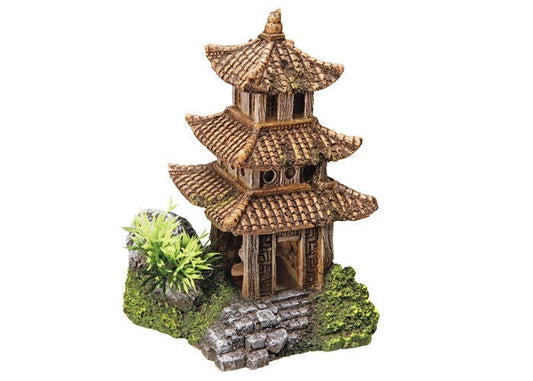 Nobby  Aqua Ornaments "ASIATISCHER TEMPEL" mit Pflanzen10 x 9 x 14,5 cm Aquarium