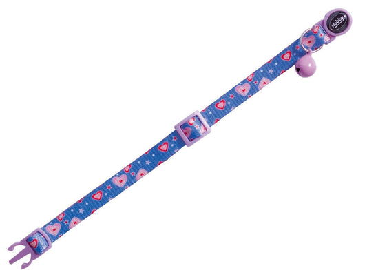 Nobby Katzenhalsband "Heart Light Blue" Katze Cat Halsband Nylon