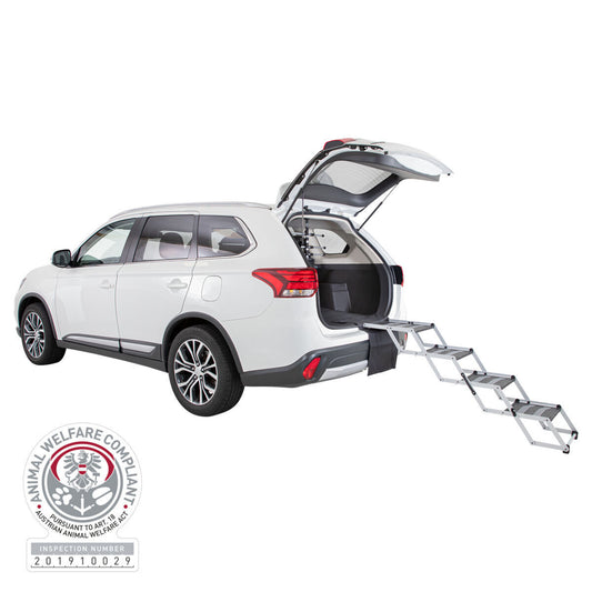 Hunderampe 4-stufige Falt-Treppe,Trixie AluminiumTPR SUV klappbar 39378 Auto KFz