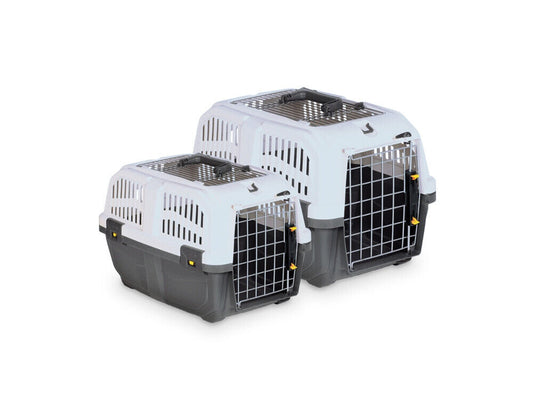 Nobby  Transportbox "Skudo 1 Open"grau 48 x 31,5 x 31 Hund Dog Katze Cat