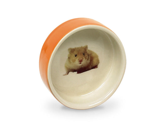 Nobby Napf  HAMSTER Nager Futter Keramikschale orange Futtertrog Kleintierfutter